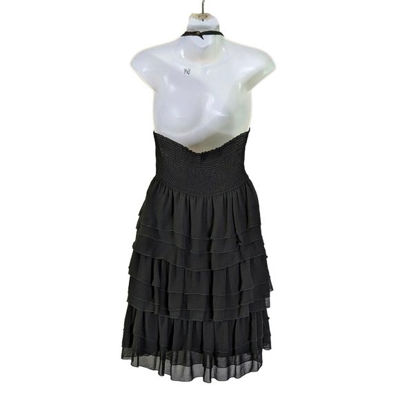 Zara Basic Little Black Dress Ruffle Halter - Picture 8 of 11